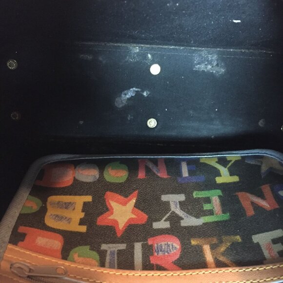 Dooney & Bourke Multicolor HoBo Shoulder Bag Coated Canvas Logo Zip Top - Picture 13 of 14